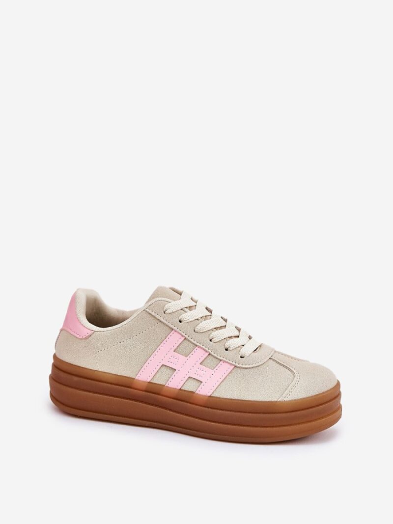 Buty Sportowe Model Syliyana 25SP26-9089 Beige - Step in style - obrazek 2