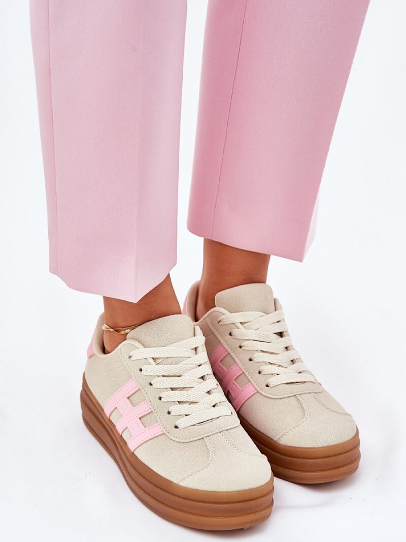 Buty Sportowe Model Syliyana 25SP26-9089 Beige - Step in style - obrazek 3