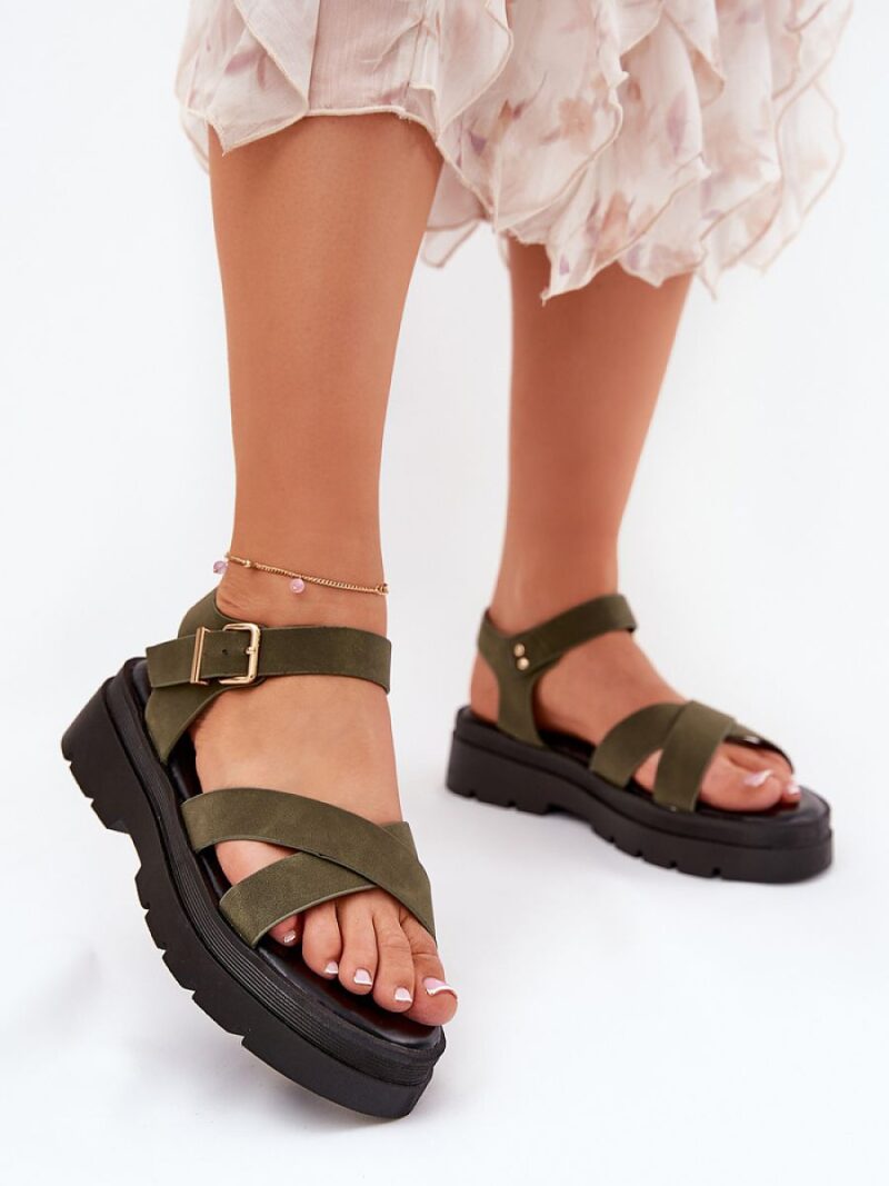 Sandały Model Gevinniser 100-443 Dark Green - Step in style