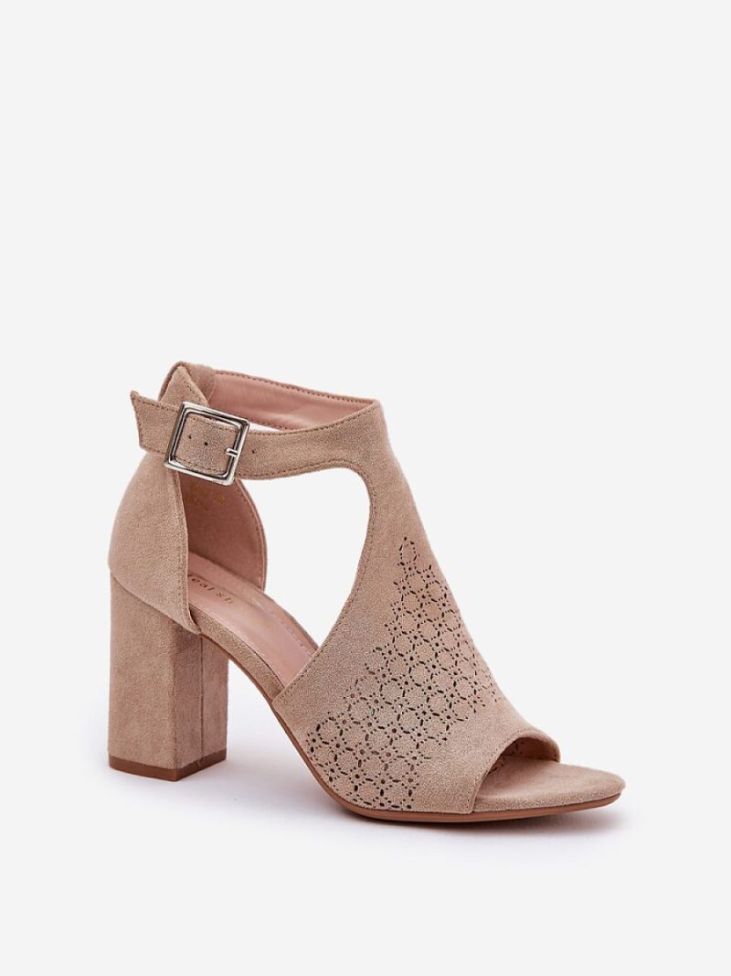 Sandały Model Helori 8752 Beige - Step in style - obrazek 2