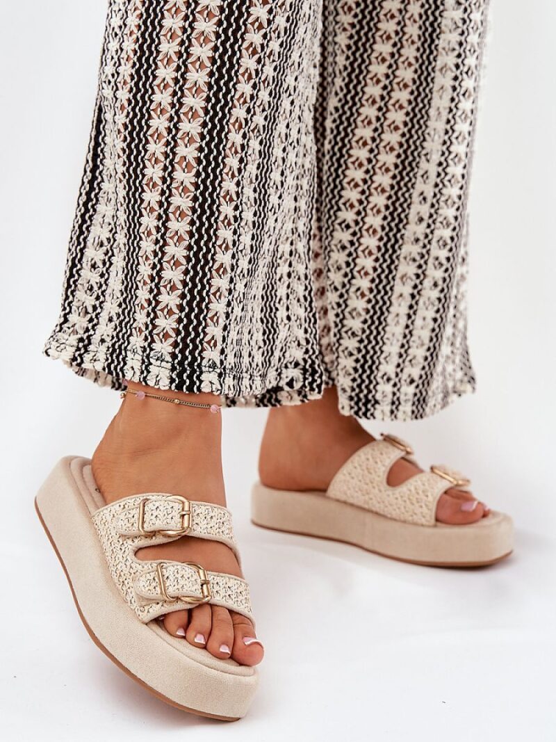 Sandał Klapki Model Limme JR09 Beige - Step in style