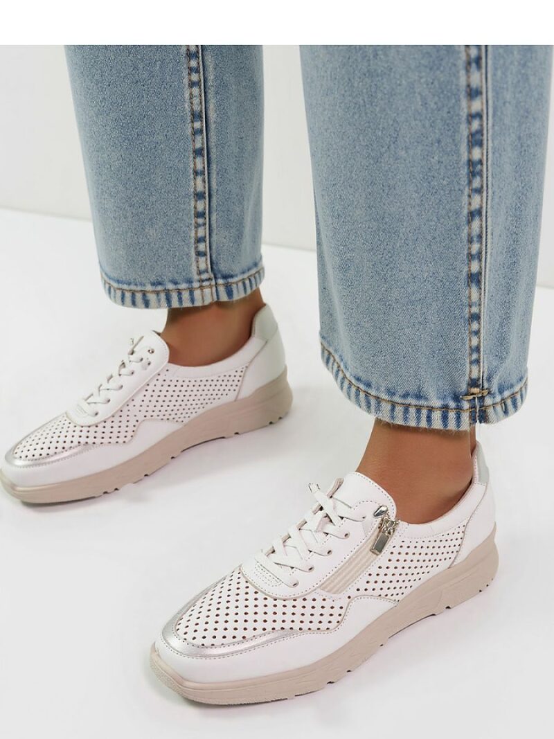 Damskie Sneakersy AVERIA WHITE ? Komfort i Elegancja na Każdy Dzień - Inello