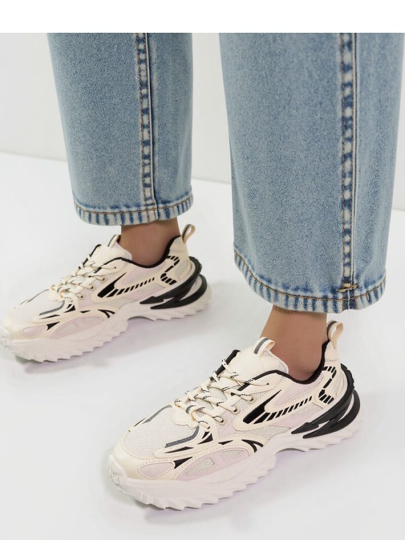 Damskie Sneakersy JAYDEN BEIGE - Inello - obrazek 4