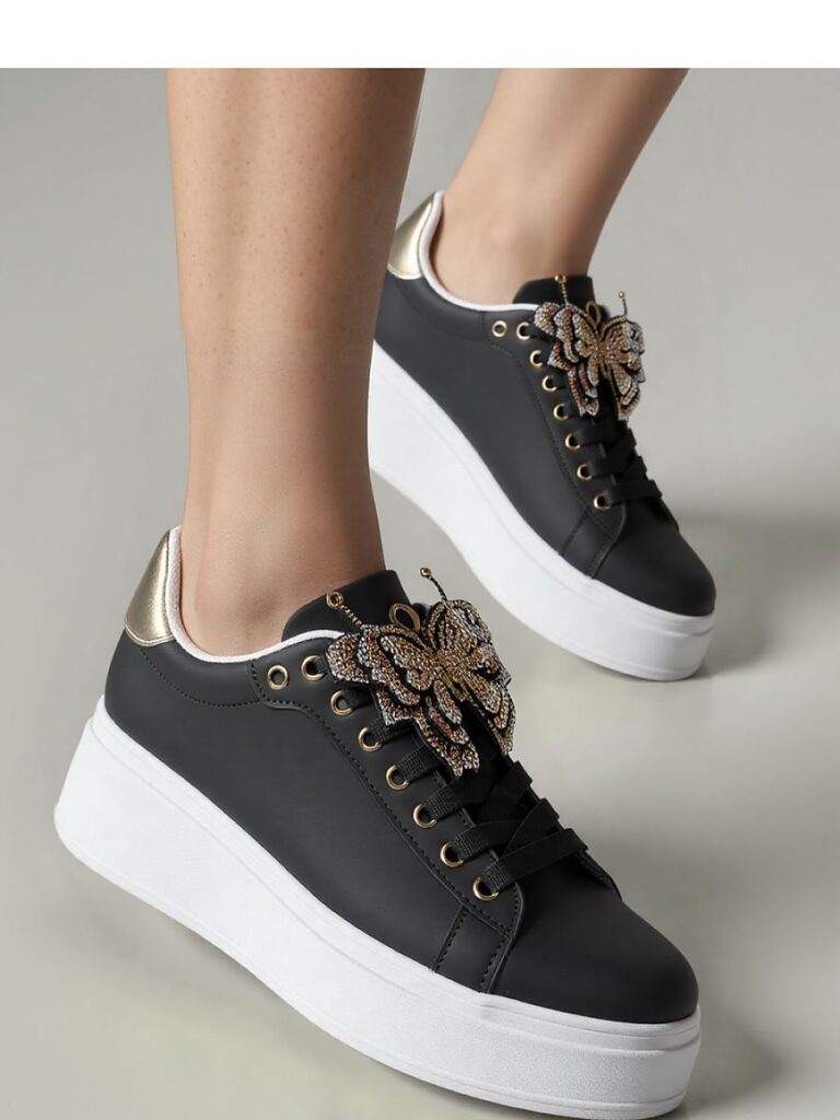 Damskie Sneakersy BUTTERFLY LUX ? Black - Inello