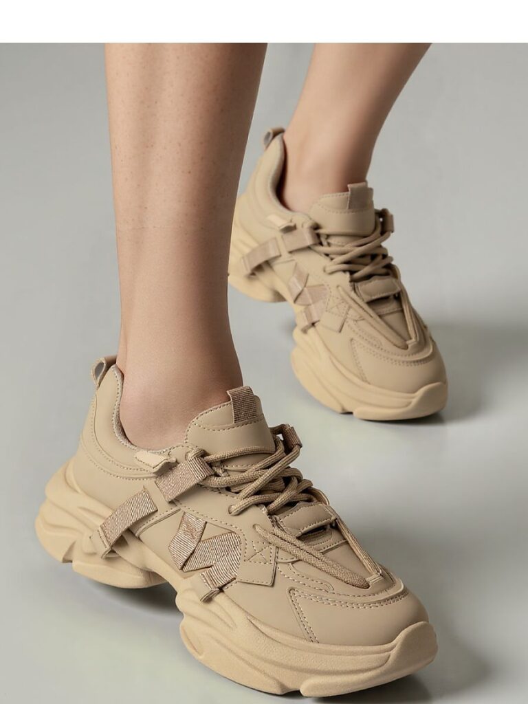 Damskie Sneakersy TITAN ? Khaki - Inello