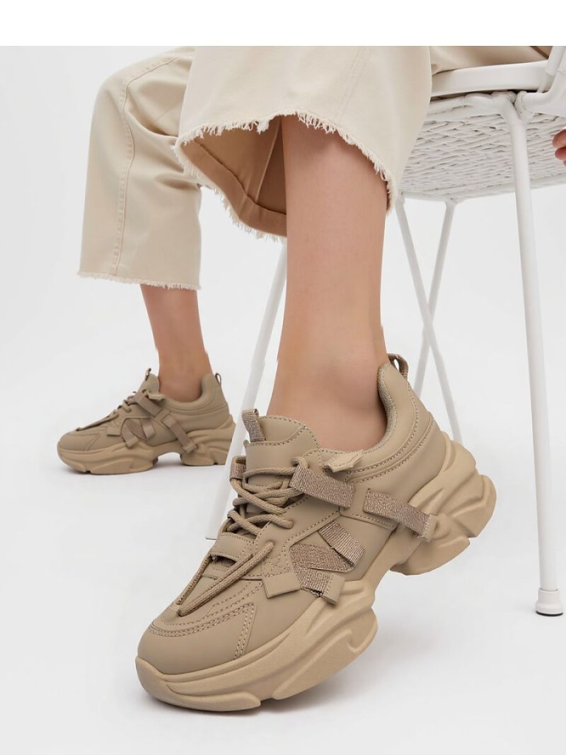 Damskie Sneakersy TITAN ? Khaki - Inello - obrazek 2