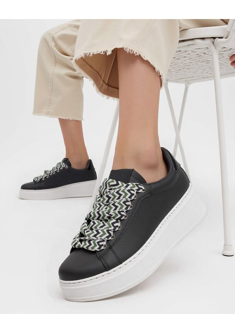 Damskie Sneakersy ZARAX - Black - Inello - obrazek 3