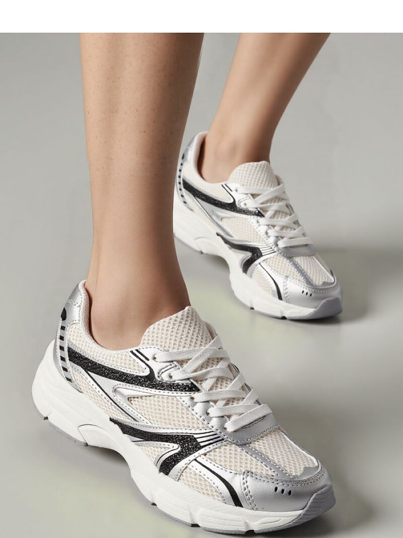 Damskie Sneakersy DYNAMIC ? Silver - Inello - obrazek 2