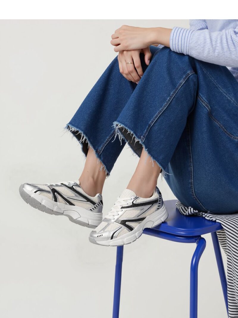 Damskie Sneakersy DYNAMIC ? Silver - Inello - obrazek 4