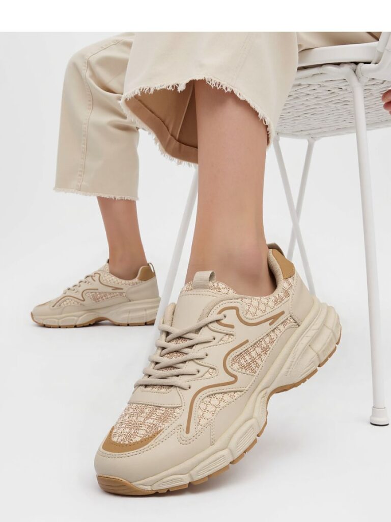 Damskie Sneakersy STELLAR ? Beige - Inello