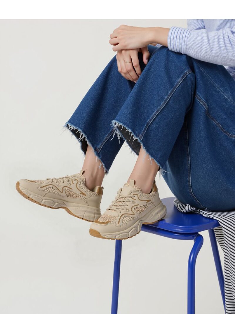 Damskie Sneakersy STELLAR ? Beige - Inello - obrazek 4