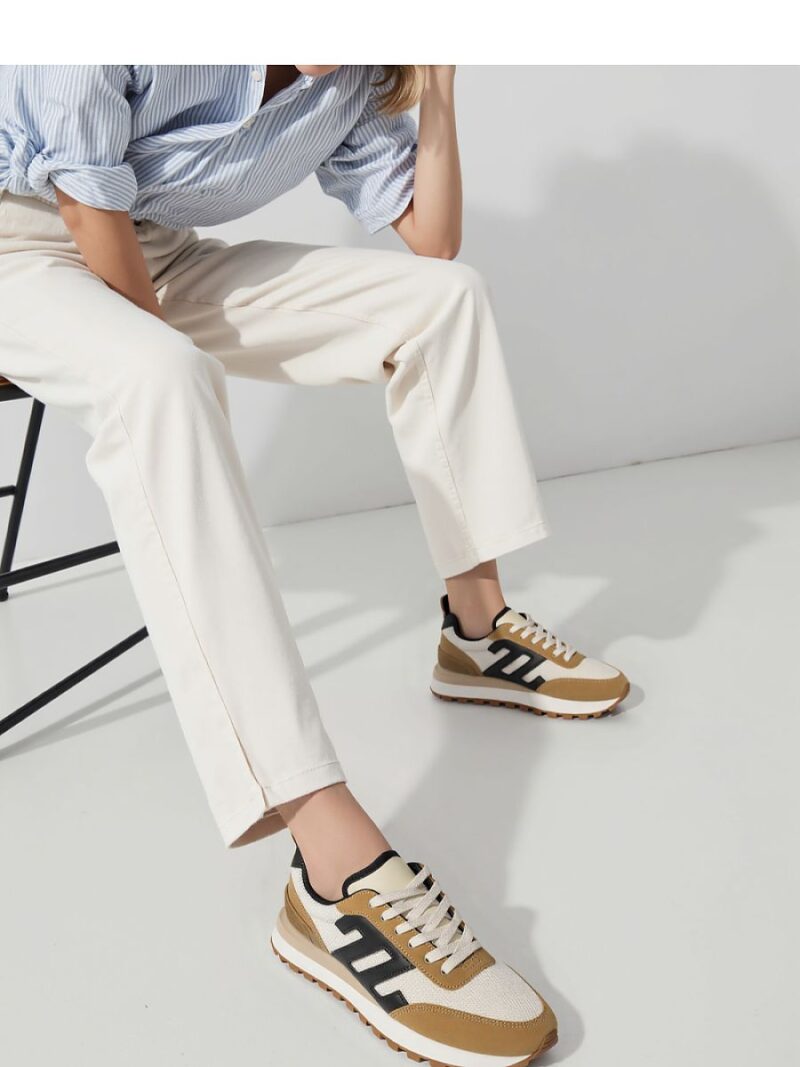 Damskie Sneakersy VENTO ? Black/Camel - Inello - obrazek 4