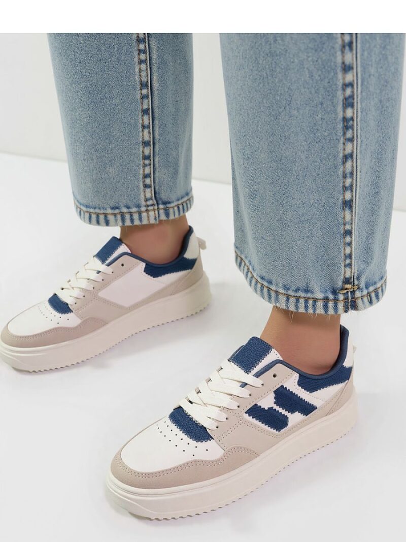 Damskie Sneakersy NORVIN ? White/Blue - Inello - obrazek 3