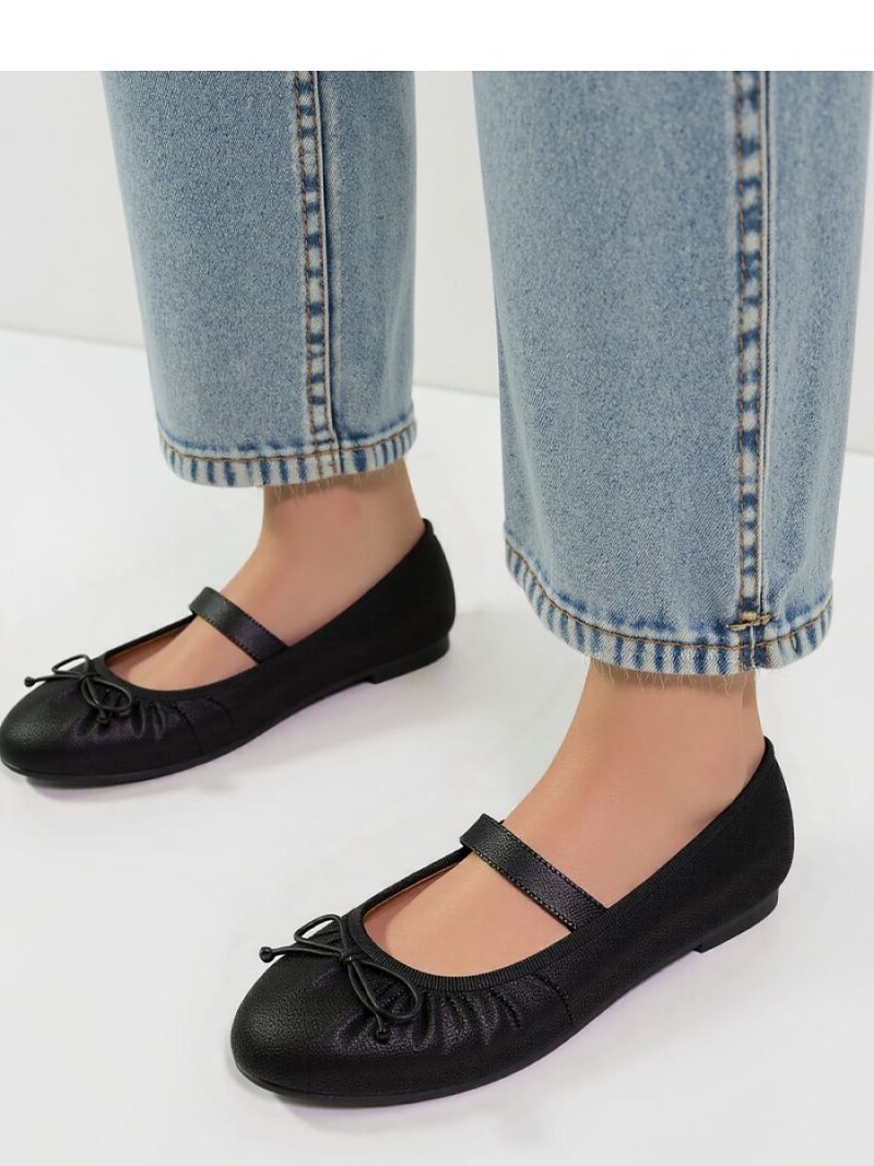 Damskie Baleriny VARENA - Black - Inello