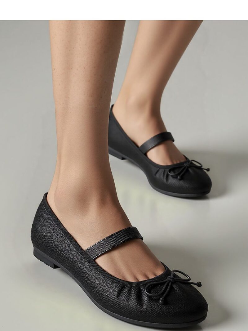Damskie Baleriny VARENA - Black - Inello - obrazek 2