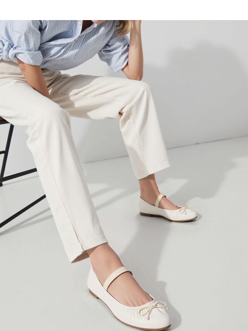 Damskie Baleriny VARENA ? White - Inello - obrazek 4