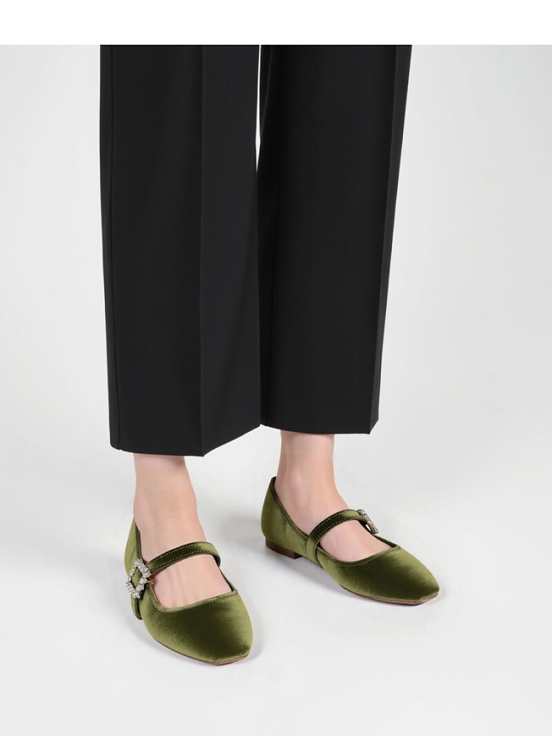 Damskie Baleriny FINDLAY ? GREEN - Inello - obrazek 4