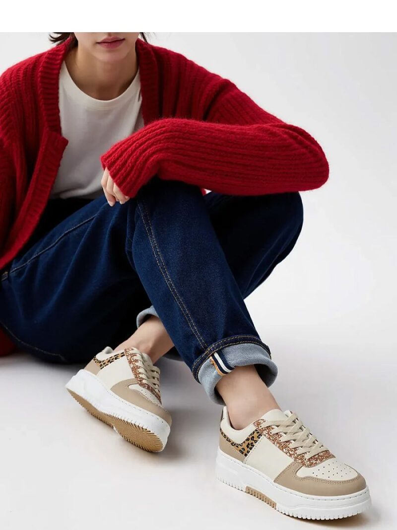 Damskie Sneakersy ASTRYA KHAKI - Inello - obrazek 4