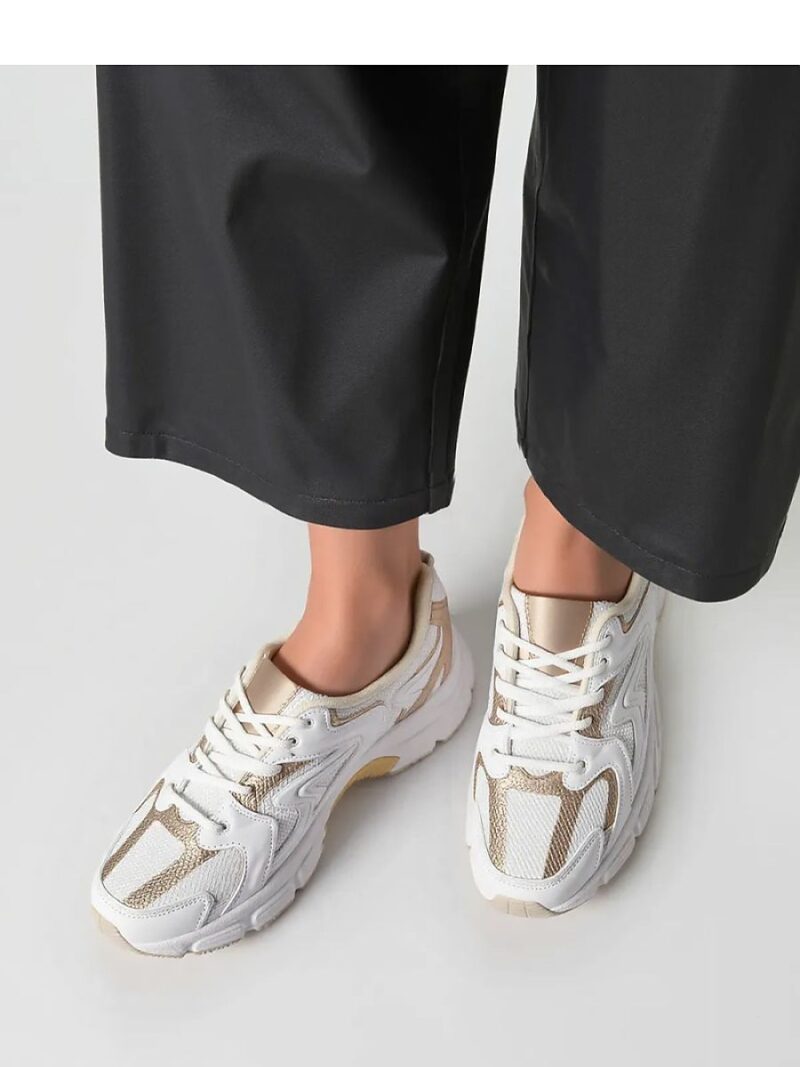 Damskie Sneakersy AURELIA WHITE/GOLD - Inello - obrazek 2