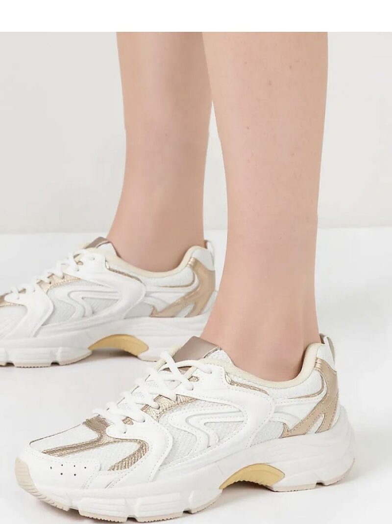 Damskie Sneakersy AURELIA WHITE/GOLD - Inello - obrazek 3