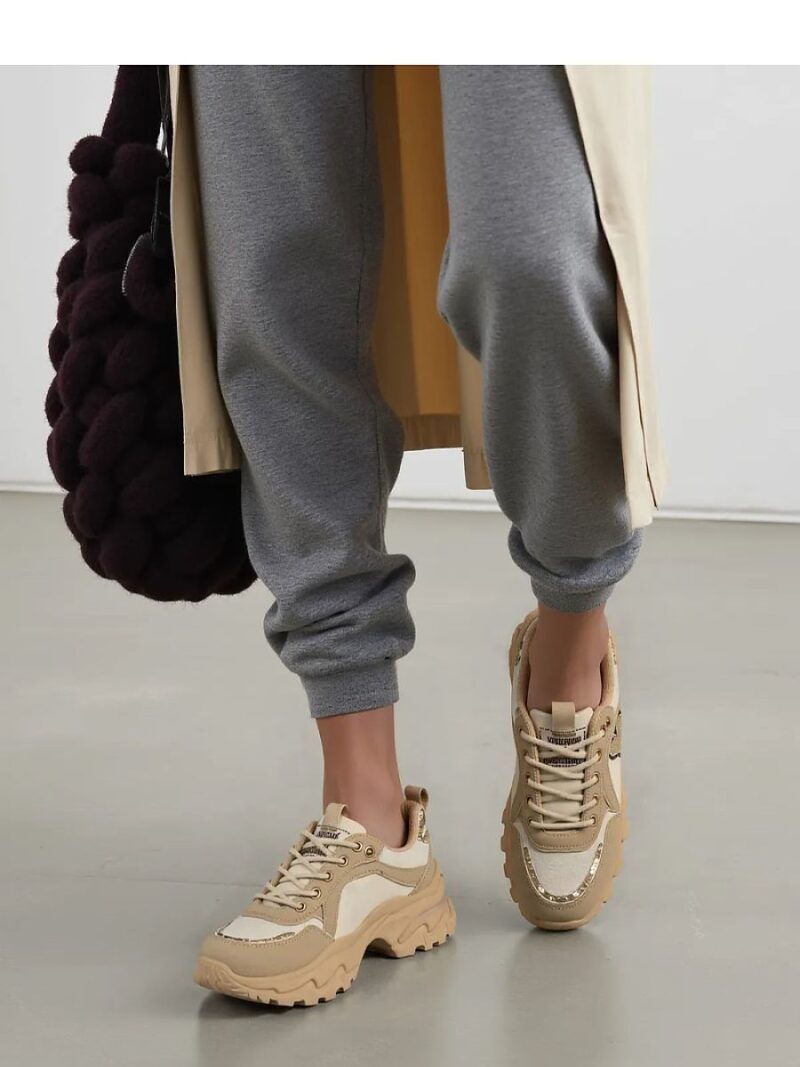 Damskie Sneakersy SOLARA KHAKI - Inello - obrazek 4