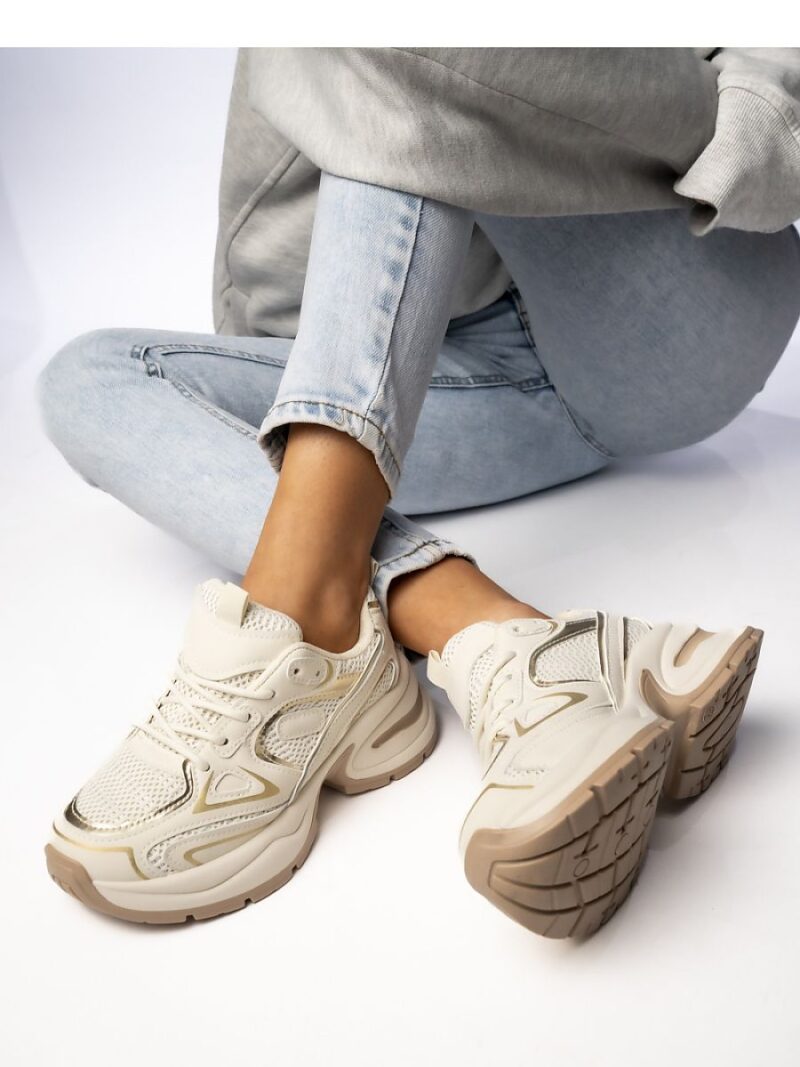 Damskie Sneakersy ASTORIA BEIGE - Inello - obrazek 4