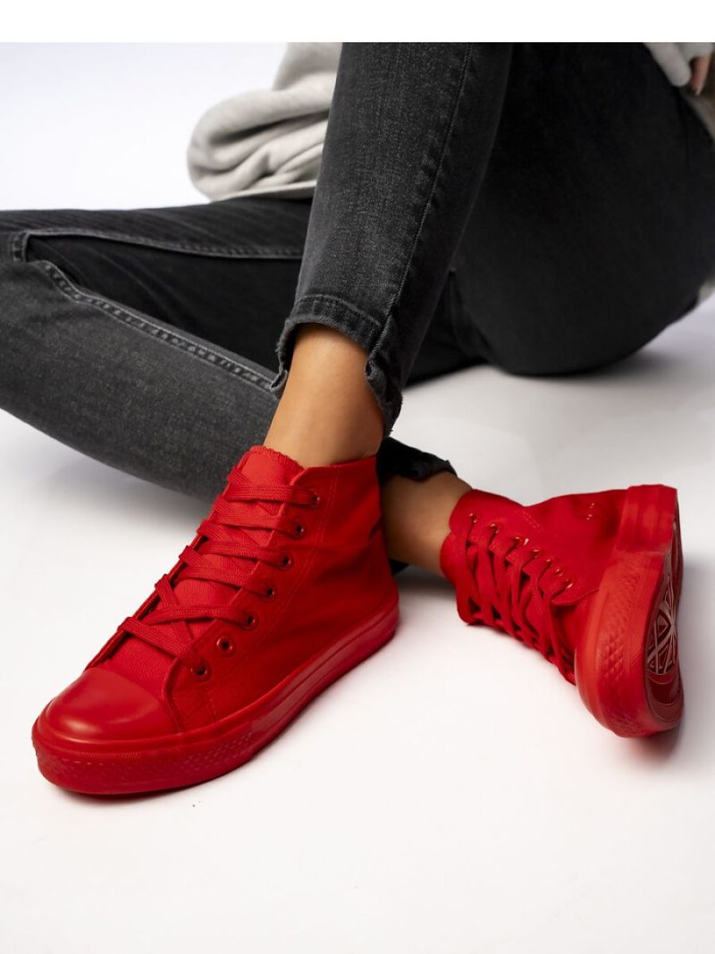 Damskie Trampki SOLIS RED - Inello - obrazek 3