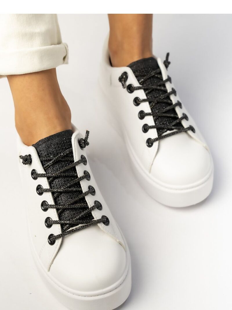 Damskie Sneakersy SAVANNAH WHITE/BLACK - Inello - obrazek 2