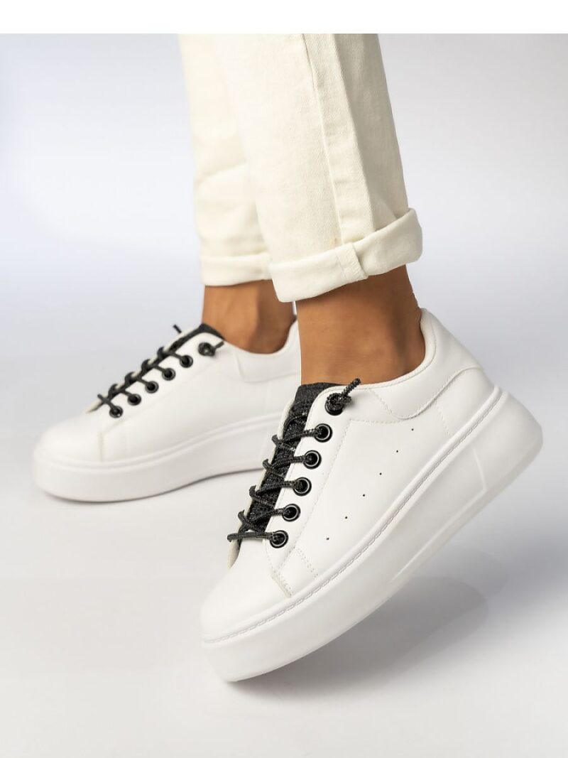 Damskie Sneakersy SAVANNAH WHITE/BLACK - Inello - obrazek 3