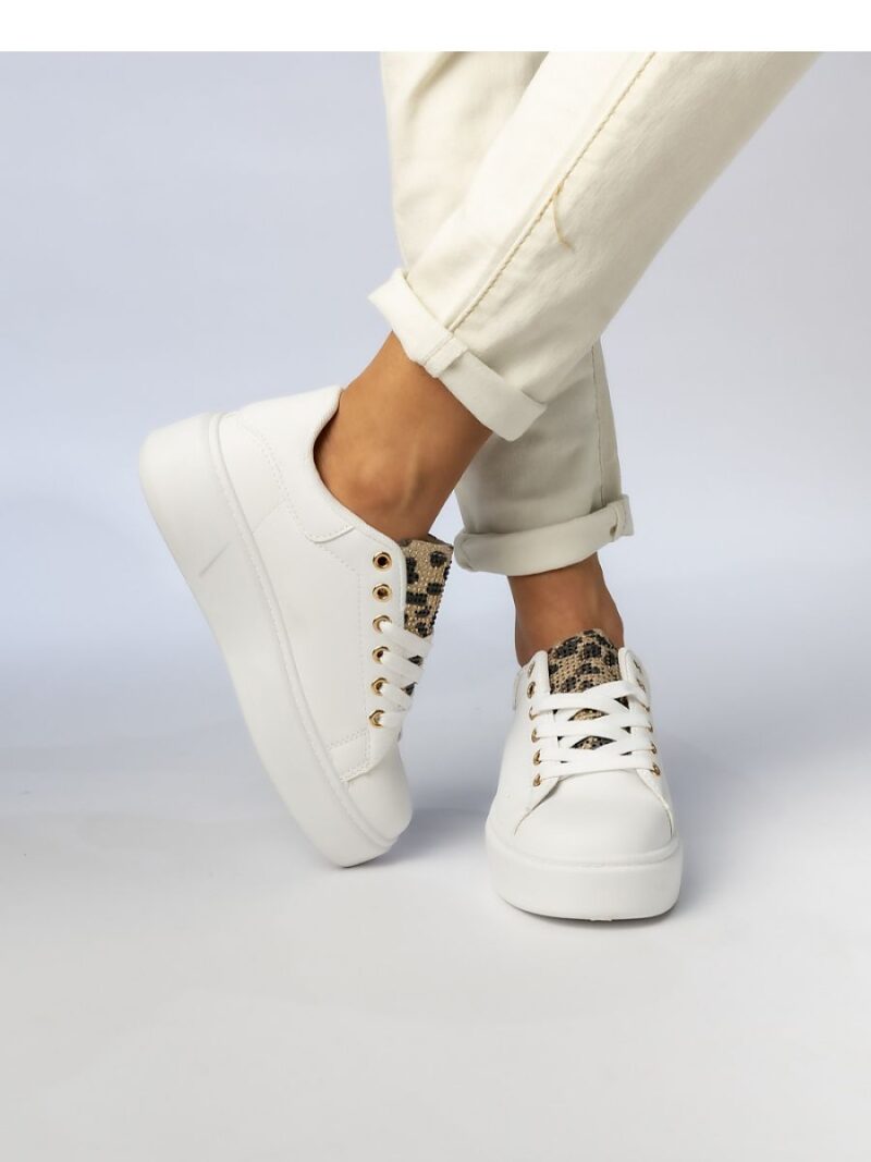 Damskie Sneakersy SAVANNAH WHITE/LEOPARD - Inello