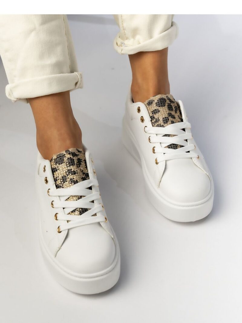 Damskie Sneakersy SAVANNAH WHITE/LEOPARD - Inello - obrazek 2
