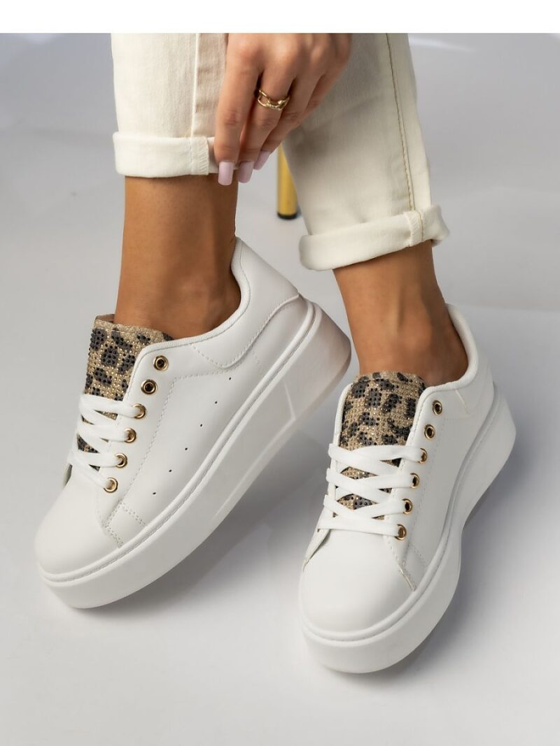 Damskie Sneakersy SAVANNAH WHITE/LEOPARD - Inello - obrazek 3