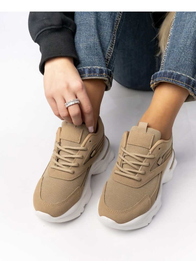 Damskie Sneakersy ZIRANA KHAKI - Inello - obrazek 2