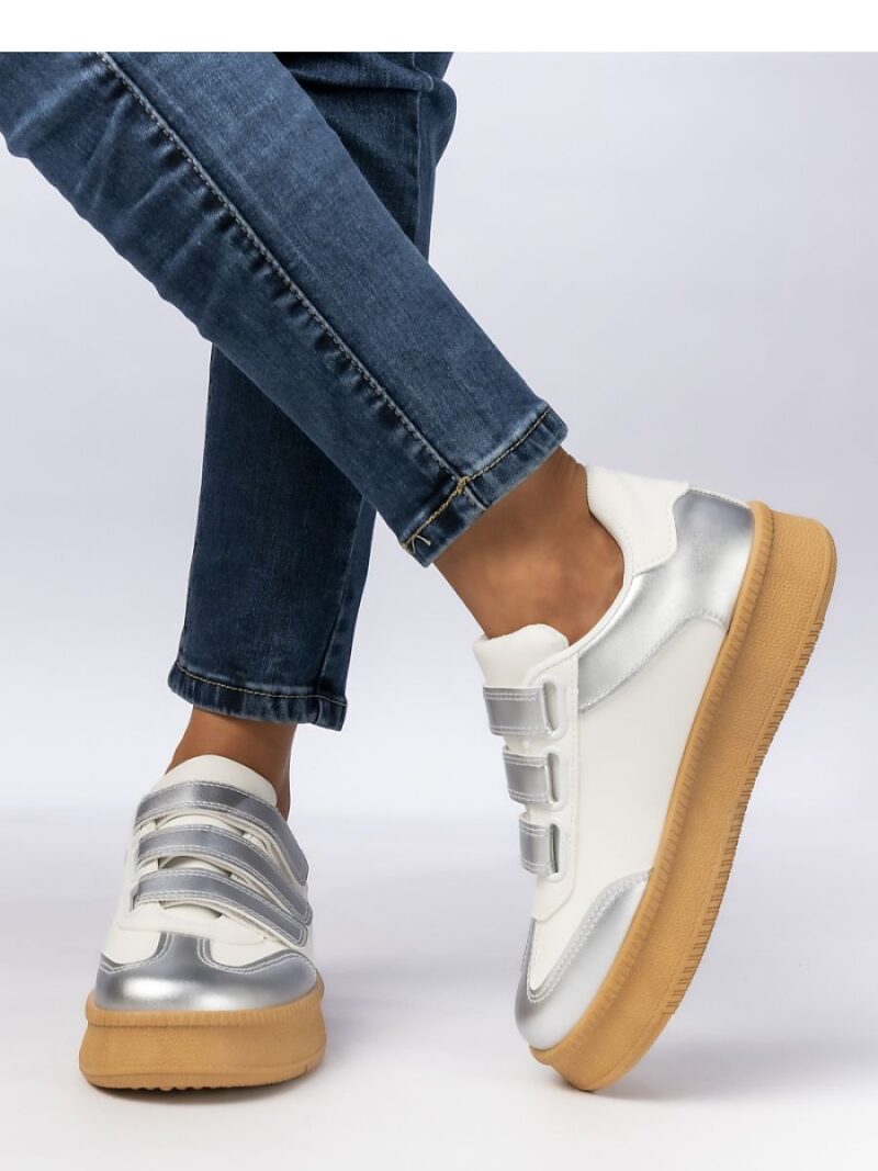 Damskie Sneakersy ? Srebrne AURORA SILVER - Inello