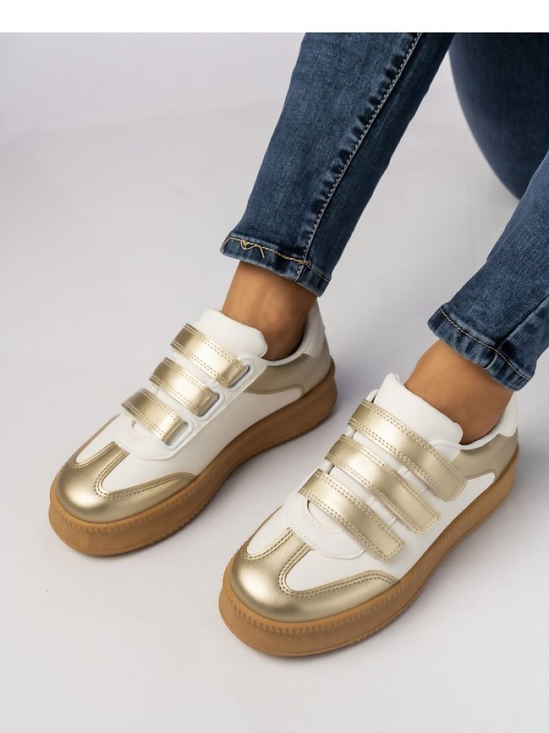 Damskie Sneakersy ? Złote AURORA GOLD - Inello - obrazek 2