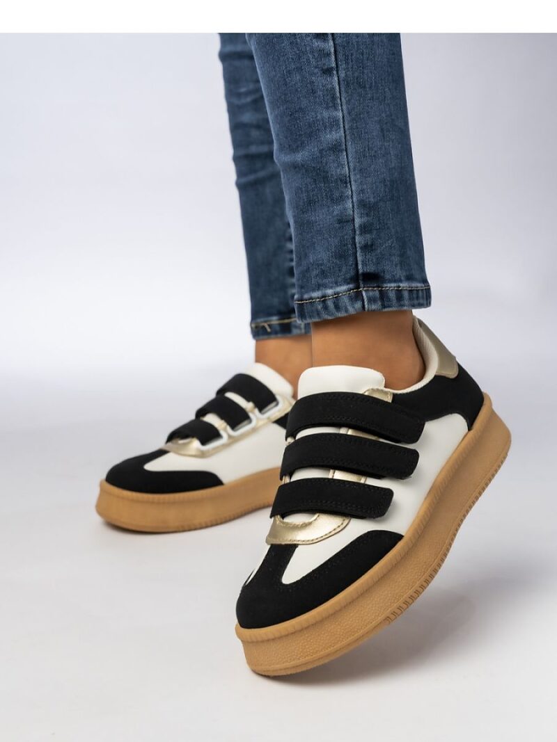 Damskie Sneakersy ? Czarne AURORA BLACK - Inello