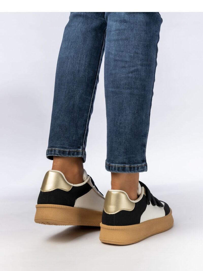 Damskie Sneakersy ? Czarne AURORA BLACK - Inello - obrazek 3