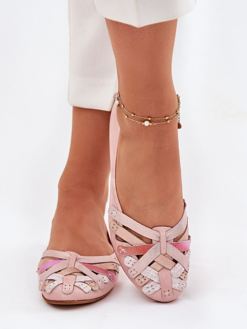 Baleriny Model Maciejka 01358-51 Pink - Step in style - obrazek 3