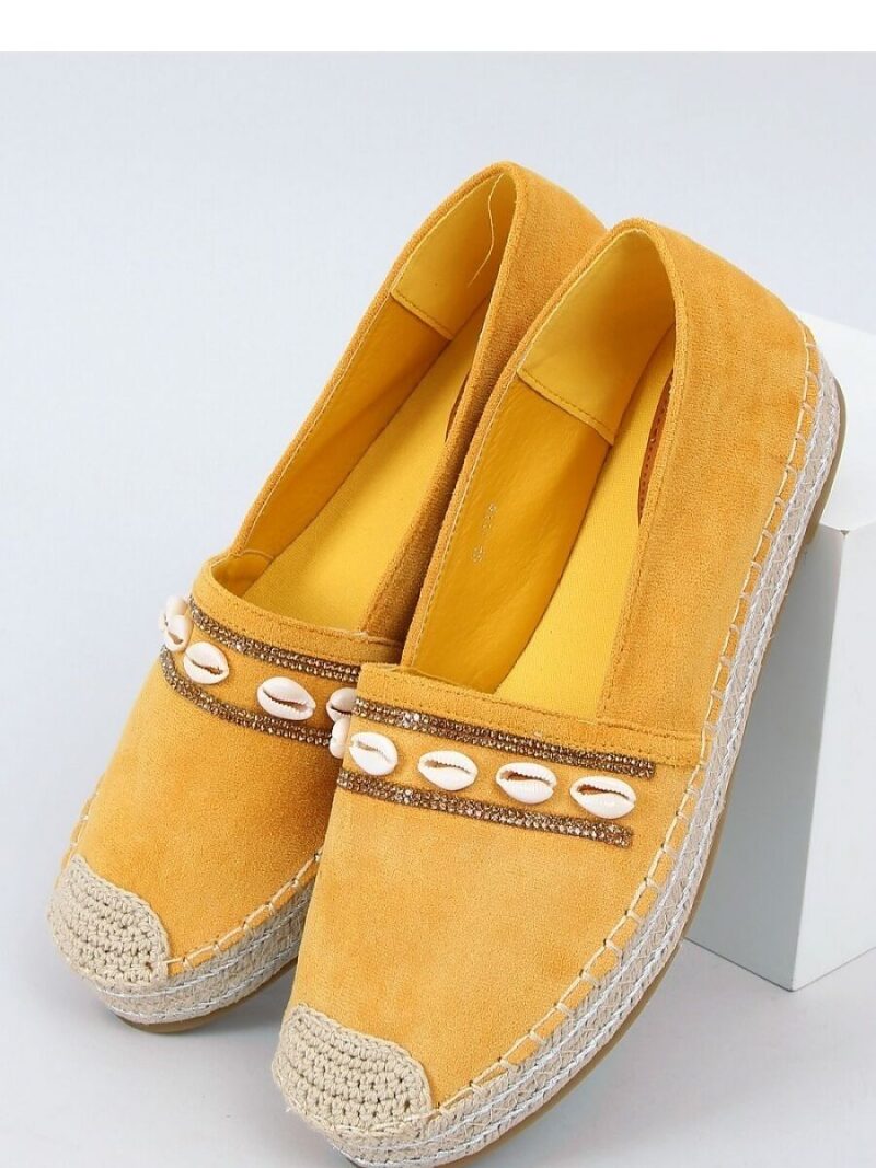 ESPADRYLE Z MUSZELKAMI MIODOWE 6771 YELLOW - Inello