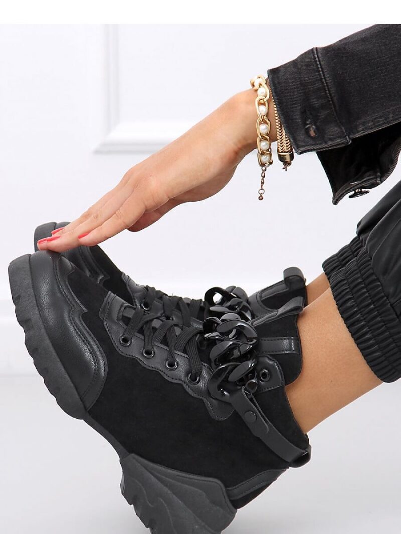 Buty sportowe z odpinanym łańcuchem PERI BLACK - Inello - obrazek 3