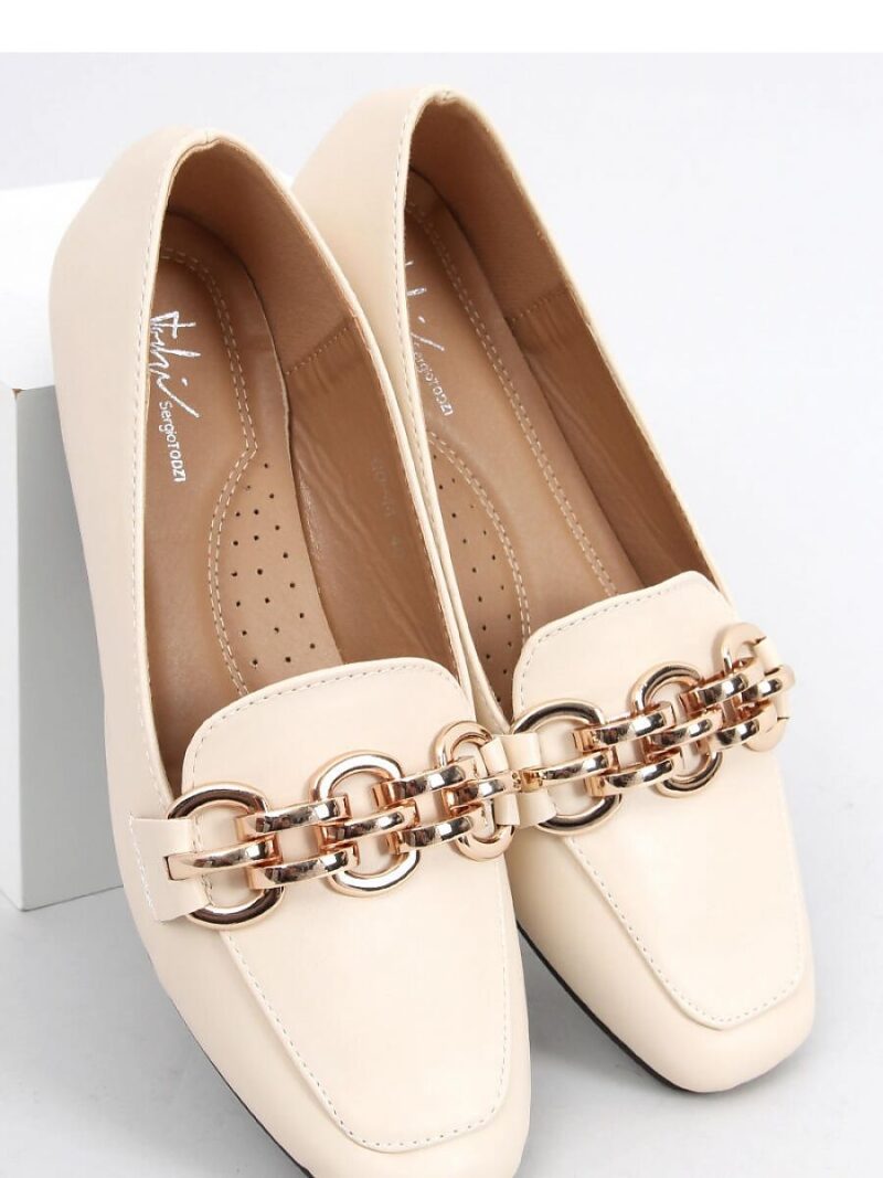 Mokasyny damskie BIANCA BEIGE - Inello