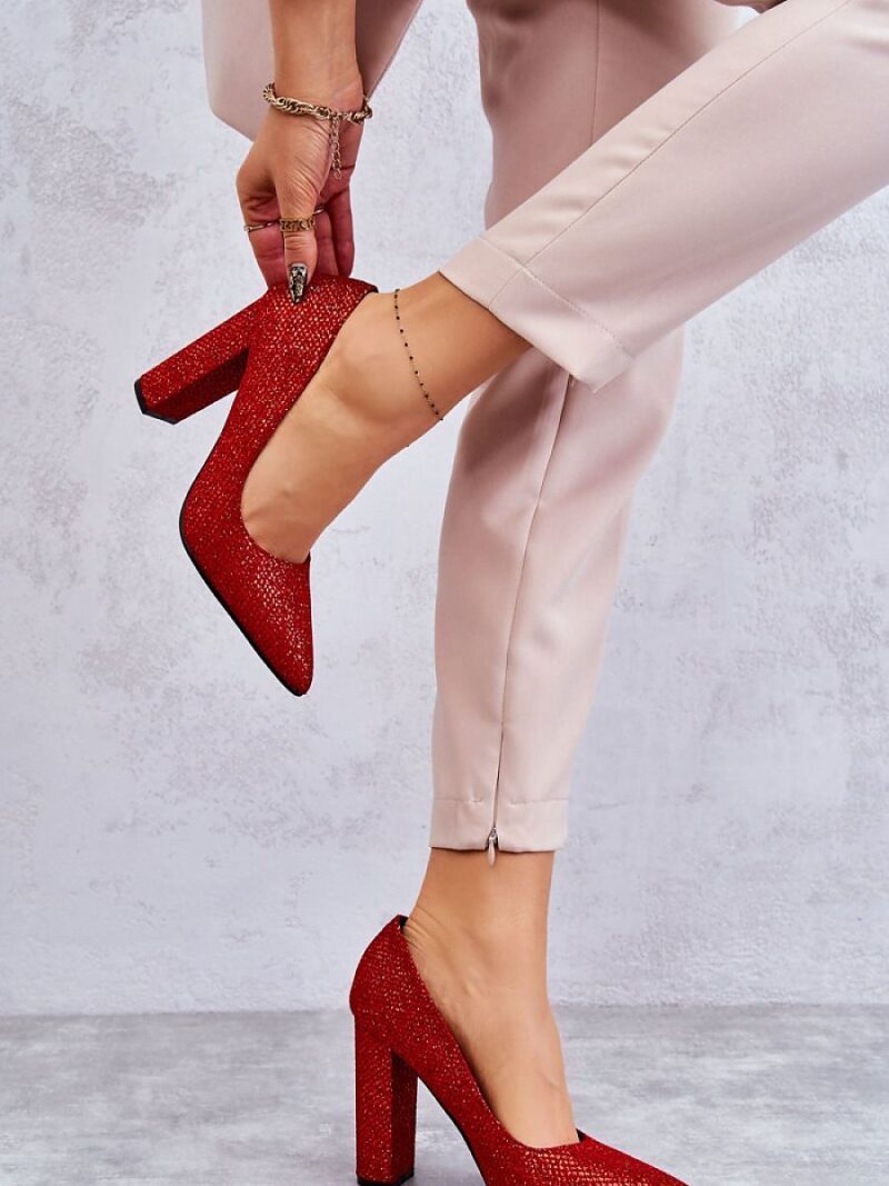 Czółenka Model Elmira R1D3226-47 Red - Step in style - obrazek 3