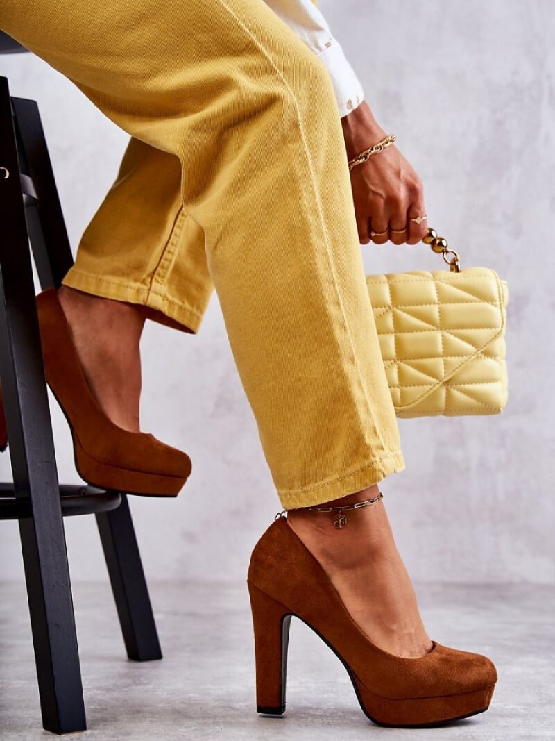 Czółenka Model Soro M115 Camel Zamsz - Step in style