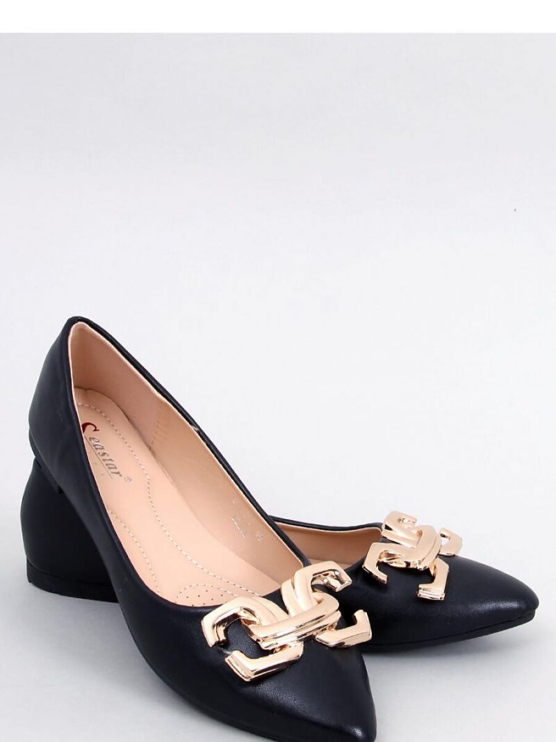 Baleriny eleganckie z klamerką SIMONA BLACK - Inello - obrazek 4