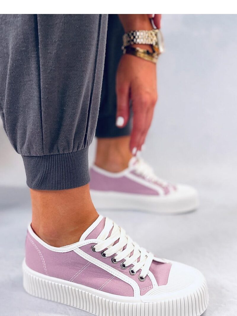 Trampki damskie na platformie DORS PURPLE - Inello - obrazek 2
