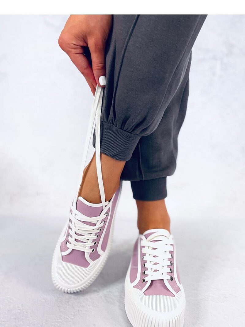 Trampki damskie na platformie DORS PURPLE - Inello - obrazek 3