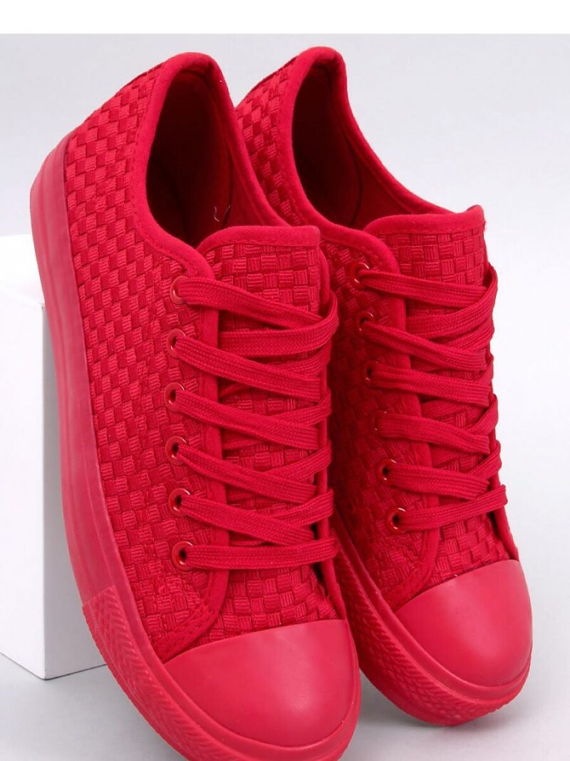 Trampki jednokolorowe SEARS RED - Inello