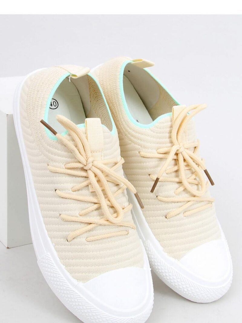 Trampki damskie skarpetkowe BRUNI LT.BEIGE - Inello