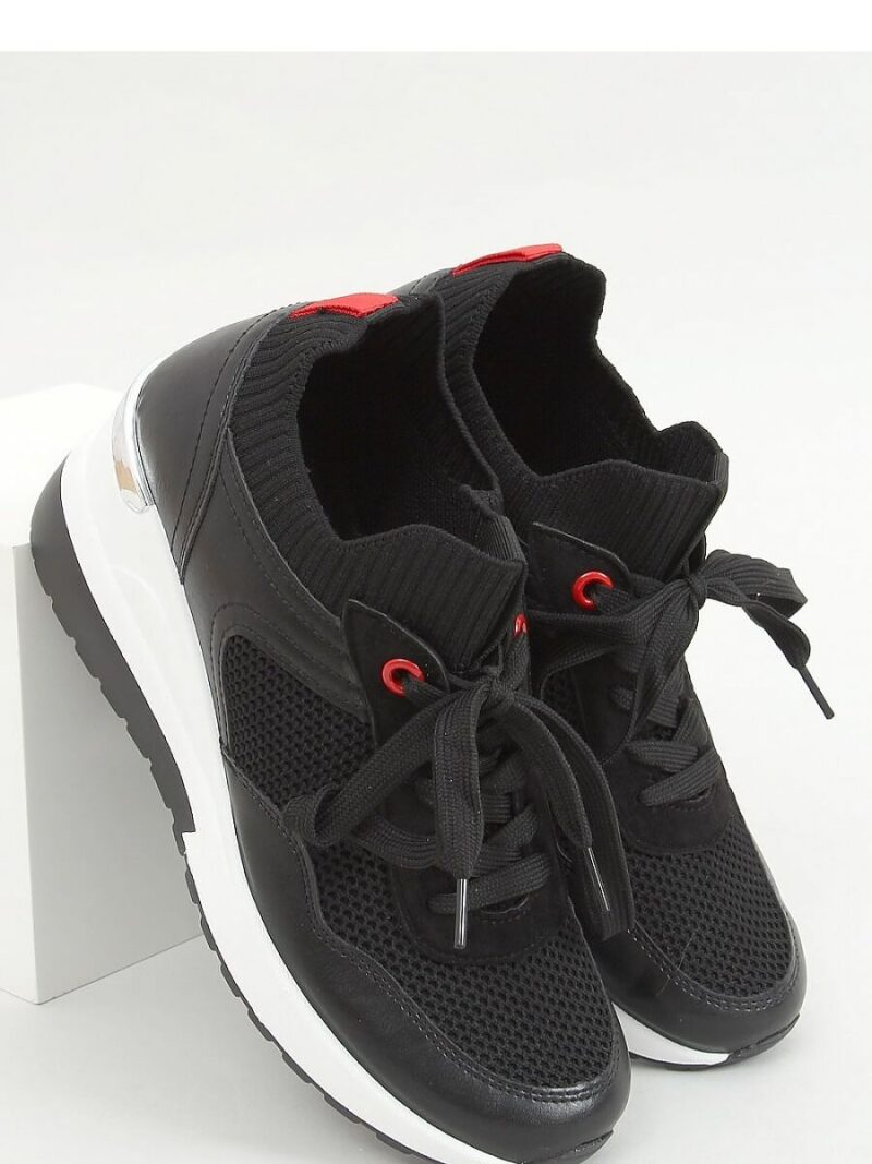 Sneakersy na koturnie FENIX BLACK - Inello