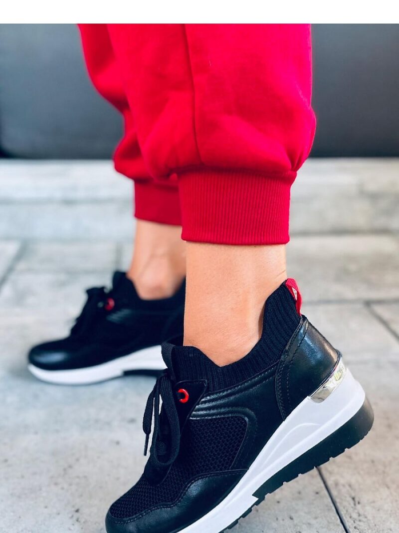 Sneakersy na koturnie FENIX BLACK - Inello - obrazek 2